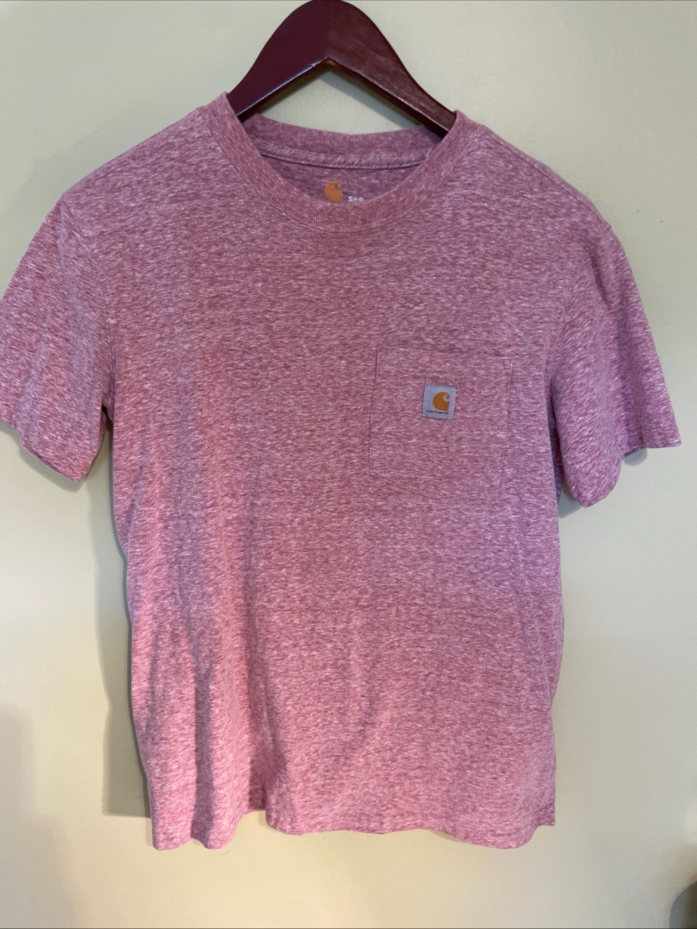 Carhartt women’s Heathered Mauve Pocket Tee - Pink